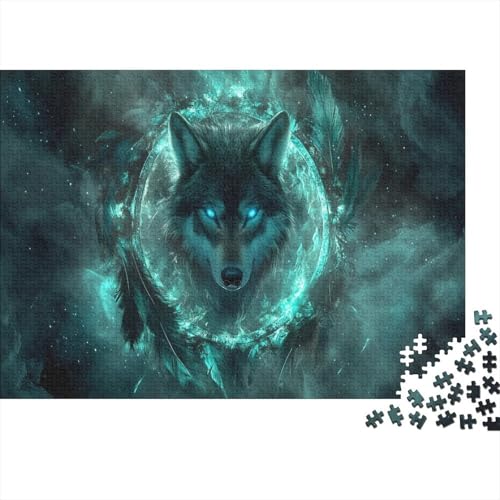Wolf Puzzleteile 1000-Stücke Spiele Für Erwachsene Wolf King Für Puzzles Geeignet Für Die Ganze Familie Puzzle Für Erwachsene Geschenk 1000pcs (75x50cm) von TQMDEHVUP
