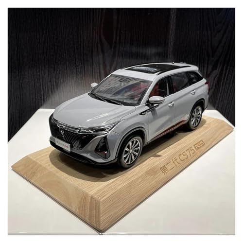 1/18 Für Changan CS75 Plus All-Drive SUV Off-Road Fahrzeug Mit Massivholz Basis Legierung Auto Modell(Gray) von TQMEAD