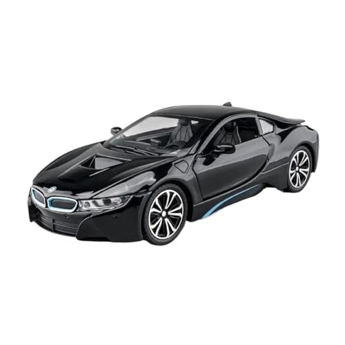 1/22 Für I8 Supersportwagen-Modell Legierungsdruckguss-Spielzeugauto Mit Ton Und Licht Zugtür Kann Geöffnet Werden Druckguss Fahrzeuge Modell(Schwarz) von TQMEAD