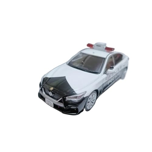 1/43 Für Nissan Skyline GT V37 Polizei Auto Legierung Diecast Modell Auto Souvenir Display(White) von TQMEAD