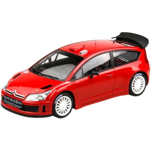 1 18 Für Citroen C4 WRC Rotes Auto Legierung Simulation Spielzeugauto Modell Sammlung Ornamente Geschenke Druckguss Fahrzeuge Modell von TQMEAD