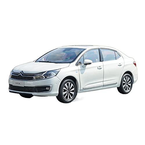 1 18 Für Citroen C4L Legierung Druckguss Weiß Modellauto Dekoration Sammlung Display Geschenk Druckguss Fahrzeuge Modell von TQMEAD