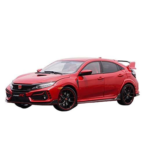 1 18 Für Honda Civic Rot FK8 2020 Legierung Druckguss Modellauto Dekoration Sammlung Display Geschenk Druckguss Fahrzeuge Modell von TQMEAD