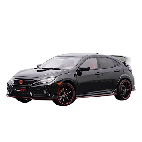 1 18 Für Honda Civic Schwarz FK8 2020 Legierung Druckguss Modellauto Dekoration Sammlung Display Geschenk Druckguss Fahrzeuge Modell von TQMEAD