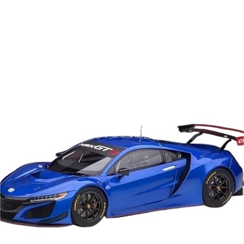 1 18 Für Honda NSX GT3 2018 Simulation Kunststoff Auto Modell Sammlung Ornament Geschenk Druckguss Fahrzeuge Modell(Blau) von TQMEAD