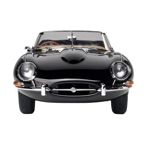 1 18 Für Jaguar E-Type 3.8 Schwarz Legierung Fahrzeug Modell Cabrio Auto Spielzeug Sammlung Geschenk Erwachsene Hobby Druckguss Fahrzeuge Modell(Schwarz) von TQMEAD