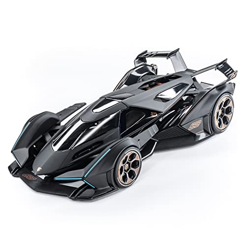 1 18 Für Lambo V12 Vision Gran Turismo Schwarzer Sportwagen Hohe Nachahmung Legierung Spielzeugauto Kinderspielzeug Druckguss Fahrzeuge Modell(Schwarz) von TQMEAD