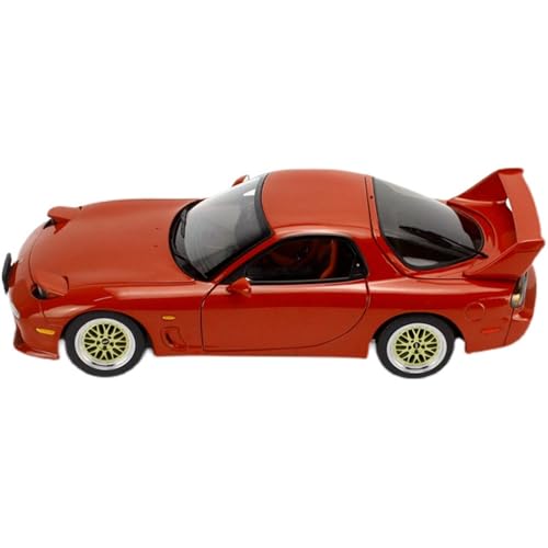 1 18 Für Mazda RX7 FD Schwarz Limousine Simulation Legierung Auto Modell Spielzeug Auto Sammlung Ornament Geschenk Druckguss Fahrzeuge Modell(Rot) von TQMEAD
