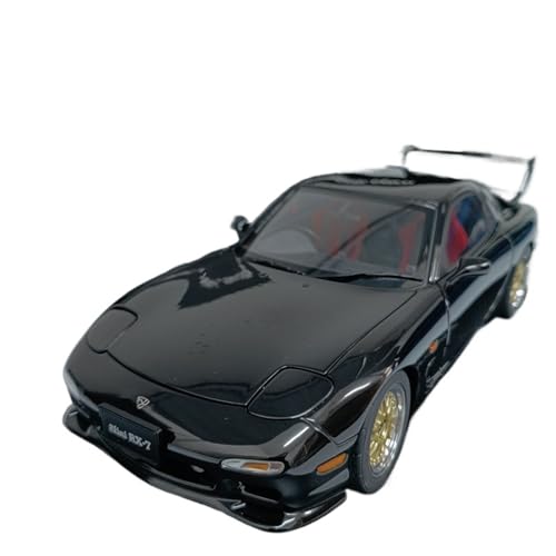1 18 Für Mazda RX7 FD Schwarz Limousine Simulation Legierung Auto Modell Spielzeug Auto Sammlung Ornament Geschenk Druckguss Fahrzeuge Modell(Schwarz) von TQMEAD