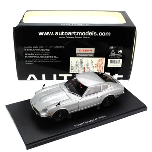 1 18 Für Nissan Z432 Orange Limousine Simulation Legierung Auto Modell Spielzeug Auto Sammlung Ornament Geschenk Druckguss Fahrzeuge Modell(Silber) von TQMEAD
