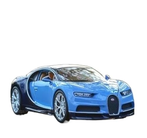 1 24 Bugatti Veyron Chiron Legierung Sportwagen Druckguss Metall SpielzeugfahrzeugeModell Simulation Spielzeug Druckguss Fahrzeuge Modell(Blau) von TQMEAD