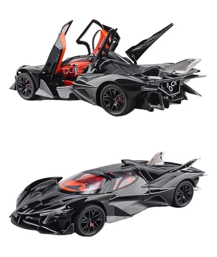 1 24 Für Apollo Helios Sportwagen Legierung Modellauto Sound Und Licht Zurückziehen Spielzeugauto Sammlung Dekoration Geschenk Druckguss Fahrzeuge Modell(Schwarz) von TQMEAD