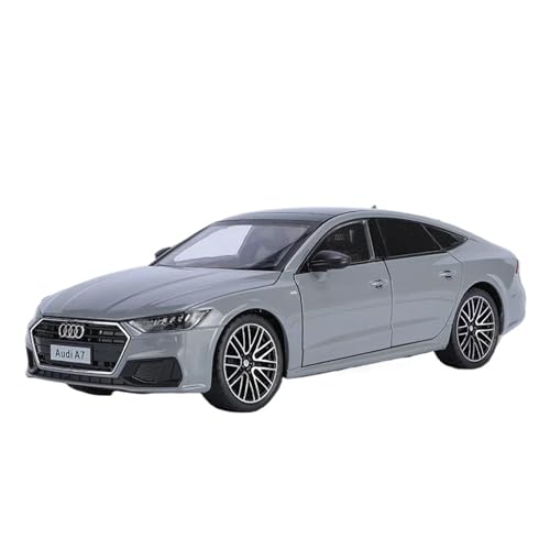 1 24 Für Audi A7 Coupe Legierung Sportdruckguss Metallfahrzeuge, Automodell Sound- Und Lichtsimulation Sammlungsspielzeug Druckguss Fahrzeuge Modell(Gray) von TQMEAD