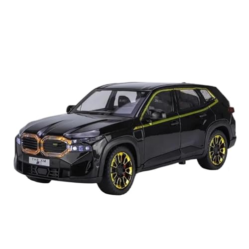 1 24 Für BMW XM SUV Legierung Sportwagen Metalldruckguss, Spielzeugfahrzeuge Modellsimulation Sound- Und Lichtkollektion Druckguss Fahrzeuge Modell(Schwarz) von TQMEAD