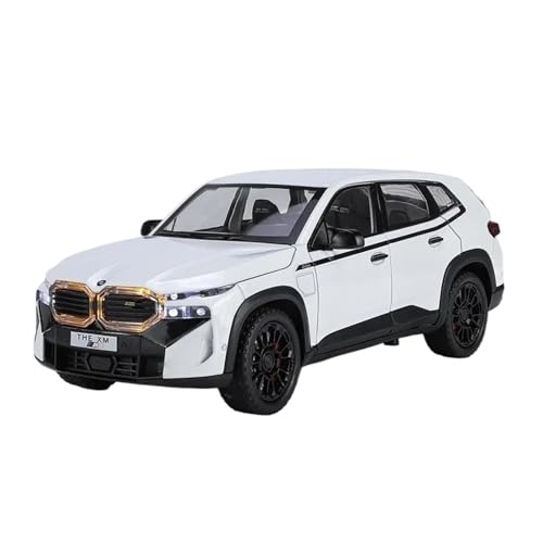 1 24 Für BMW XM SUV Legierung Sportwagen Metalldruckguss, Spielzeugfahrzeuge Modellsimulation Sound- Und Lichtkollektion Druckguss Fahrzeuge Modell(White) von TQMEAD