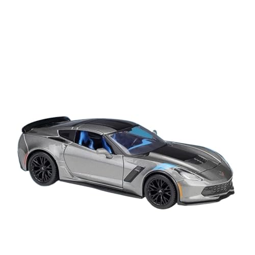 1 24 Für Corvette 2017 Corvette Grand Sport Legierungsautomodell, Dekoratives Sammlungsspielzeug Druckguss Fahrzeuge Modell(Gray) von TQMEAD