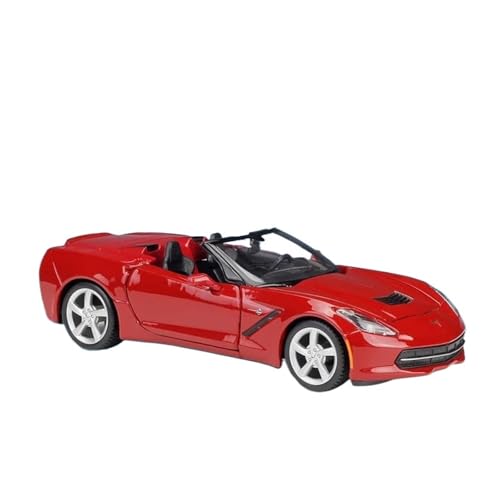 1 24 Für Corvette 2017 Corvette Grand Sport Legierungsautomodell, Dekoratives Sammlungsspielzeug Druckguss Fahrzeuge Modell(Rot) von TQMEAD