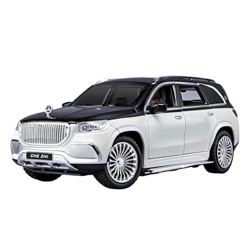 1 24 Für Gls600 Legierung Auto Modell Sound Und Licht Zurückziehen Spielzeug Auto Metall Geländewagen Sammlung Ornamente Druckguss Fahrzeuge Modell(White) von TQMEAD