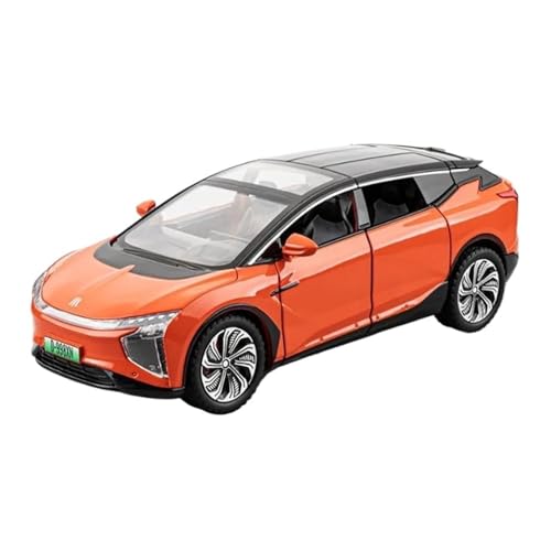 1 24 Für HiPhi X SUV Alloy New Energy Car Diecast Metal Electric Intelligence Vehicles Automodell Sound- Und Lichtspielzeug Druckguss Fahrzeuge Modell(Orange) von TQMEAD