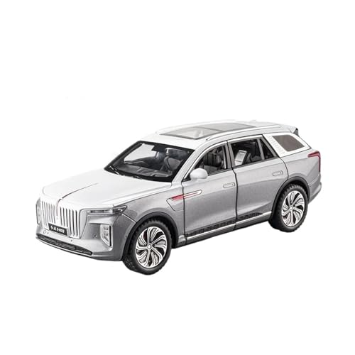 1 24 Für Hongqi E-HS9 SUV Legierung Auto Druckguss Metall Modell Simulation Sound Und Licht Spielzeug Display Druckguss Fahrzeuge Modell(Gray) von TQMEAD