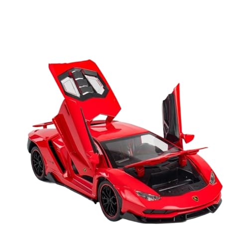 1 24 Für Lambo 770 Legierung Druckguss Auto Modell Simulation Sportwagen Mit 4 Türen Geschenkkollektion Druckguss Fahrzeuge Modell(Rot) von TQMEAD