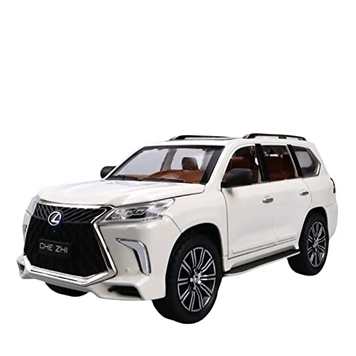 1 24 Für Lexus LX570 Offroad-Legierung Druckgussmodell Zurückziehen Spielzeugauto Sammlung Geschenk Ornamente Druckguss Fahrzeuge Modell(B) von TQMEAD