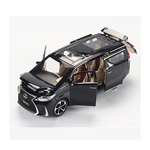 1 24 Für Lexus Lm300h Mpv Legierung Simulation 6 Öffnende Türen Spielzeugauto Modell Für Jungen Erwachsene Geschenk Druckguss Fahrzeuge Modell(Schwarz) von TQMEAD