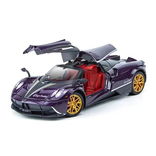 1 24 Für Pagani Auto Legierung Auto Modell Super Sport Spielzeug Auto BoyCollection Dekoration Druckguss Fahrzeuge Modell(Purple) von TQMEAD