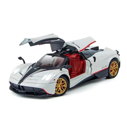1 24 Für Pagani Auto Legierung Auto Modell Super Sport Spielzeug Auto BoyCollection Dekoration Druckguss Fahrzeuge Modell(White) von TQMEAD