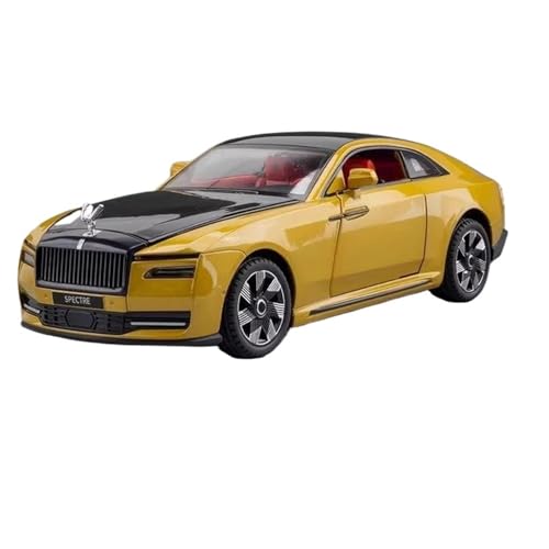 1 24 Für Rolls-Royce Ghost Legierung Druckguss Modellauto Sound Und Licht Sammlung Geschenk Druckguss Fahrzeuge Modell(Gold) von TQMEAD
