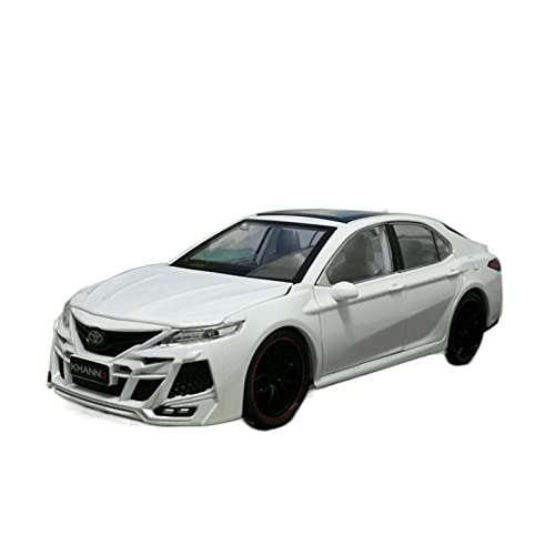 1 24 Für Toyota Camry Legierung Spielzeugauto Modell Diecast Simulation Zurückziehen Auto Mit Ton Und Licht Für Geschenk Druckguss Fahrzeuge Modell(White) von TQMEAD