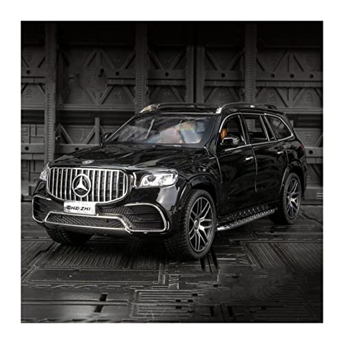 1 24 Legierungsmodell Autosimulation for Mercedes-Benz GLS63 AMG. Micro Metal Auto Spielzeug Kinder Jungensammlung Geschenk Druckguss Fahrzeuge Modell(Schwarz) von TQMEAD
