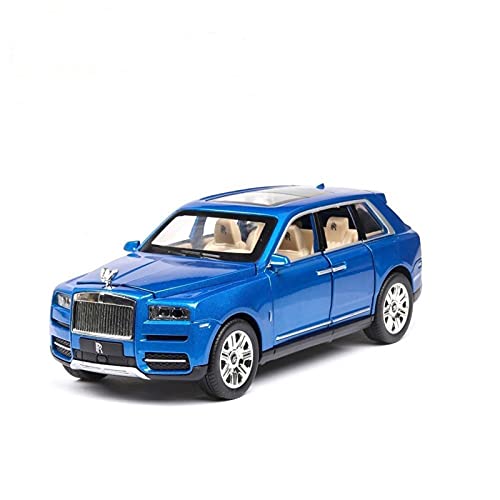 1 24 Rolls Cullinan Diecast Alloy Sound and Light Pull Back Spielzeug Modellauto Spielzeug für Kinder Geschenk Druckguss Fahrzeuge Modell(Blau) von TQMEAD