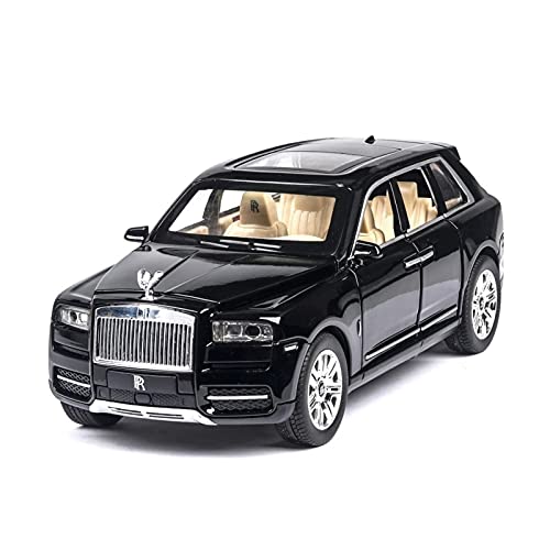 1 24 Rolls Cullinan Diecast Alloy Sound and Light Pull Back Spielzeug Modellauto Spielzeug für Kinder Geschenk Druckguss Fahrzeuge Modell(Schwarz) von TQMEAD