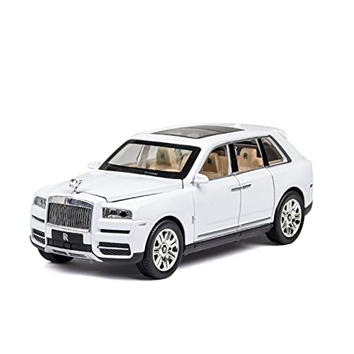 1 24 Rolls Cullinan Diecast Alloy Sound and Light Pull Back Spielzeug Modellauto Spielzeug für Kinder Geschenk Druckguss Fahrzeuge Modell(White) von TQMEAD