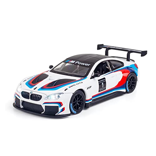 1 24 for BMW M6 GT3 Simulation Legierung Leichte Sportwagen Modellsammlung Ornamente Geschenke Spielzeug Handwerk Druckguss Fahrzeuge Modell(2) von TQMEAD