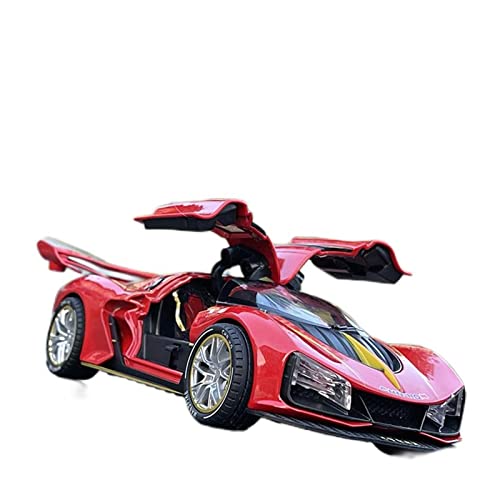 1 24 for Hongqi S9 Sportwagen Legierung Automodell Diecast Toy Model Collection Geschenk Druckguss Fahrzeuge Modell(Rot) von TQMEAD