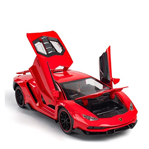 1 24 for Lamborghini LP770 Simulation Legierung Sound Und Licht Sportwagen Modell 4 Tür Sammlung Geschenke Spielzeug Handwerk Druckguss Fahrzeuge Modell(2) von TQMEAD