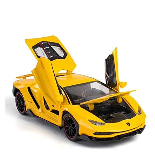 1 24 for Lamborghini LP770 Simulation Legierung Sound Und Licht Sportwagen Modell 4 Tür Sammlung Geschenke Spielzeug Handwerk Druckguss Fahrzeuge Modell(Taglia unica) von TQMEAD