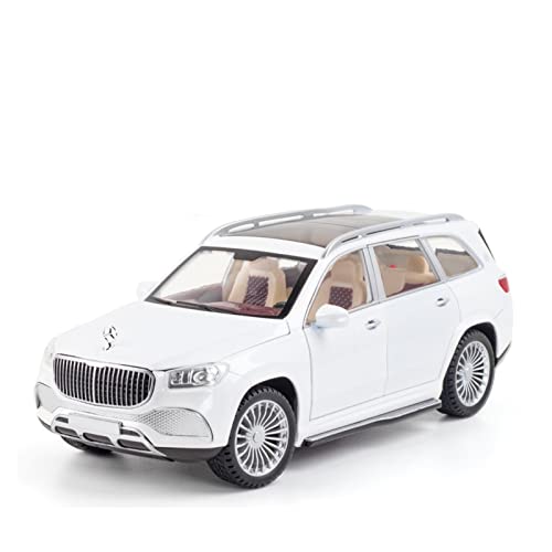 1 24 for Maybach Zinklegierung Auto Druckguss Modell Metall Zurückziehen Kinderspielzeug Geschenk Druckguss Fahrzeuge Modell(White) von TQMEAD