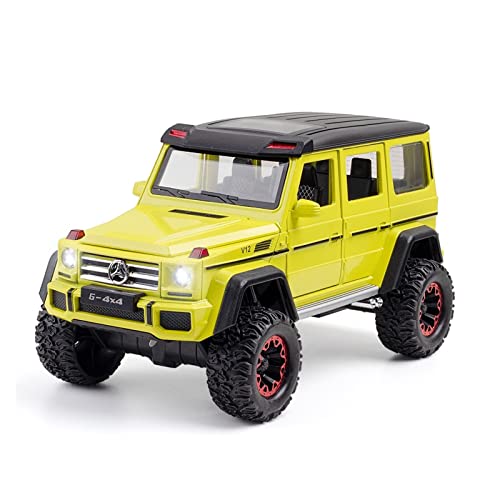 1 24 for Mercedes-Benz G500 Legierung Offroad-Automodell Junge Sammlung Dekoration Geschenk Spielzeugauto Handwerk Zurückziehen Druckguss Fahrzeuge Modell(3) von TQMEAD