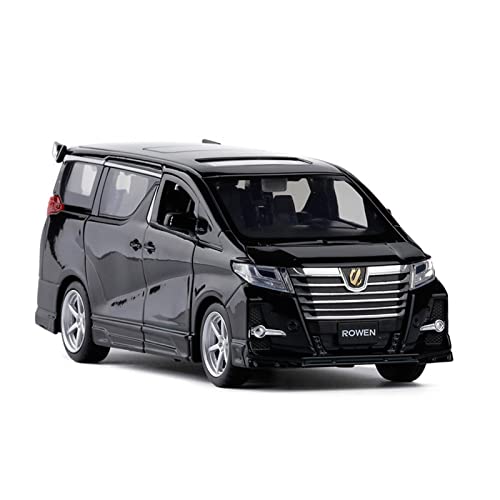 1 24 for Toyota Alphard MPV Druckguss Zinklegierung Automodell Spielzeug Supercar Kinderspielzeug Druckguss Fahrzeuge Modell(Schwarz) von TQMEAD
