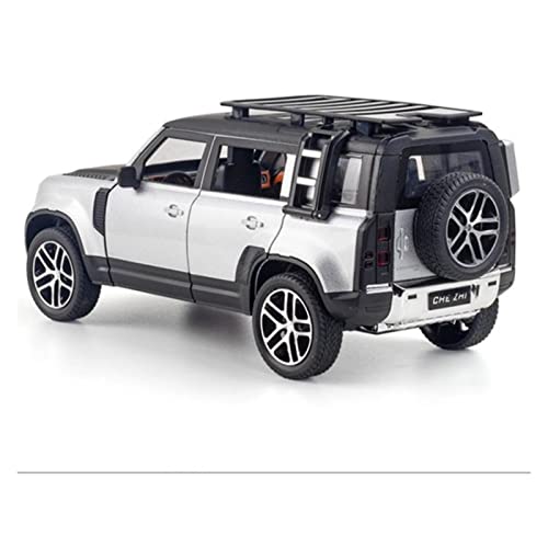 1 24 für Defend Offroad SUV Zinklegierung 6 Türen öffnen Spielzeugautomodell mit Soundlicht für Geschenke Ornament Druckguss Fahrzeuge Modell(White) von TQMEAD