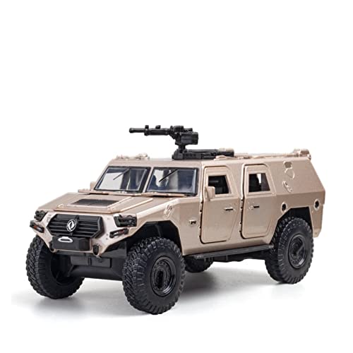 1 28 for Dongfeng Warrior Legierung Sound Und Licht Offroad-Polizeiautomodell Junge Sammlung Geschenke Spielzeug Handwerk Druckguss Fahrzeuge Modell(Taglia unica) von TQMEAD