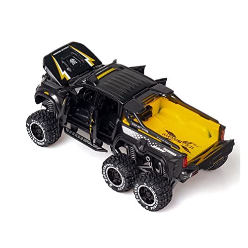 1 28 for Mercedes-Benz X-Klasse Exy 6X6 Große Radlegierung Offroad-Sound Und Lichtmodellsammlung Geschenke Spielzeug Handwerk Druckguss Fahrzeuge Modell(3) von TQMEAD
