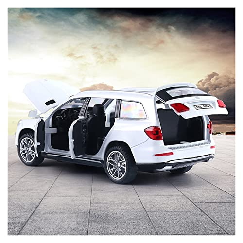 1 32 Druckgusslegierung Automodell Dekoration Abnehmbares SUV-Spielzeuggeschenk Druckguss Fahrzeuge Modell(White) von TQMEAD
