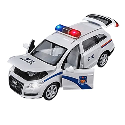 1 32 Für Audi Q7 Polizeiauto Legierung Druckguss Modellauto Sammlung Spielzeugauto Kinder Geschenk Druckguss Fahrzeuge Modell von TQMEAD