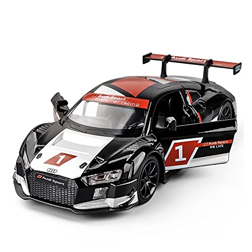 1 32 Für Audi R8 Racing Diecast Metal Sammlerstück Modellauto Souvenir Beliebte Denkwürdiges Unikat Druckguss Fahrzeuge Modell(Schwarz) von TQMEAD