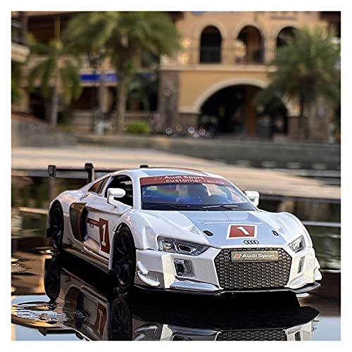 1 32 Für Audi R8 Racing Diecast Metal Sammlerstück Modellauto Souvenir Beliebte Denkwürdiges Unikat Druckguss Fahrzeuge Modell(White) von TQMEAD