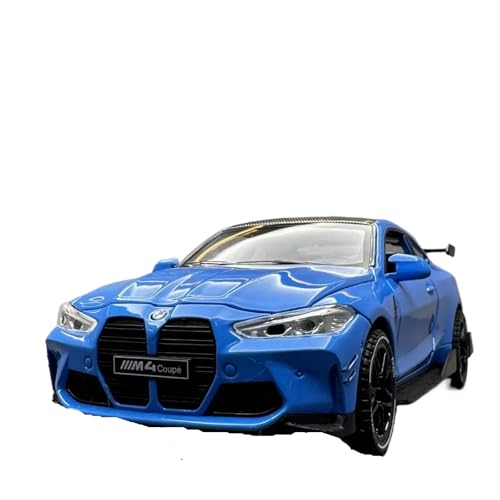 1 32 Für BMW M4 Coupe Legierung Sportwagen Druckguss Fahrzeuge Metall Spielzeugauto Modell Sound Licht Simulation Sammlung Druckguss Fahrzeuge Modell(Blau) von TQMEAD